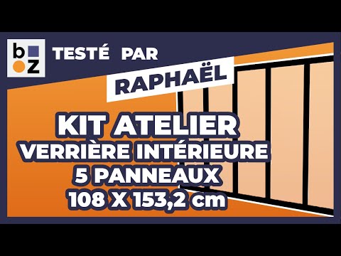 Verrière intérieure 6 carreaux 108 x 183,2 cm gris Kit Atelier