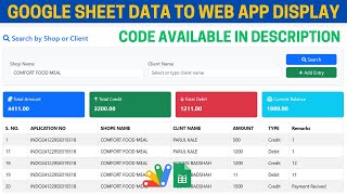 Shop & Client Payment Tracker: Google Sheets Web App Tutorial | C27