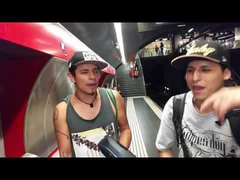 MAGO CLYN- ANDER DRAW- L.A.- FYZEND - FREESTYLE EN EL METRO DE BARCELONA