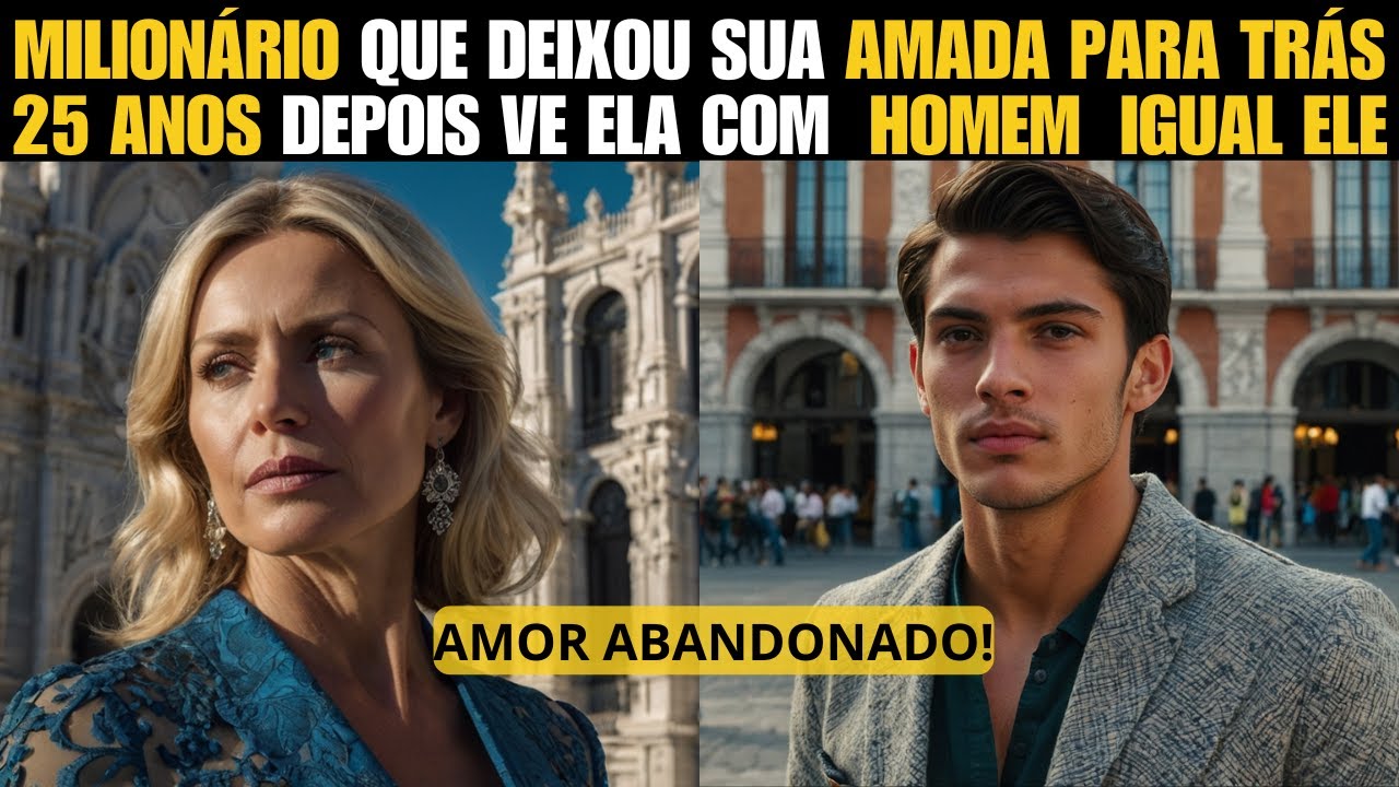 ❤️Milionário Que Deixou Sua Amada Para Trás. 25 Anos Depois Ve Ela com  Homem  Igual Ele