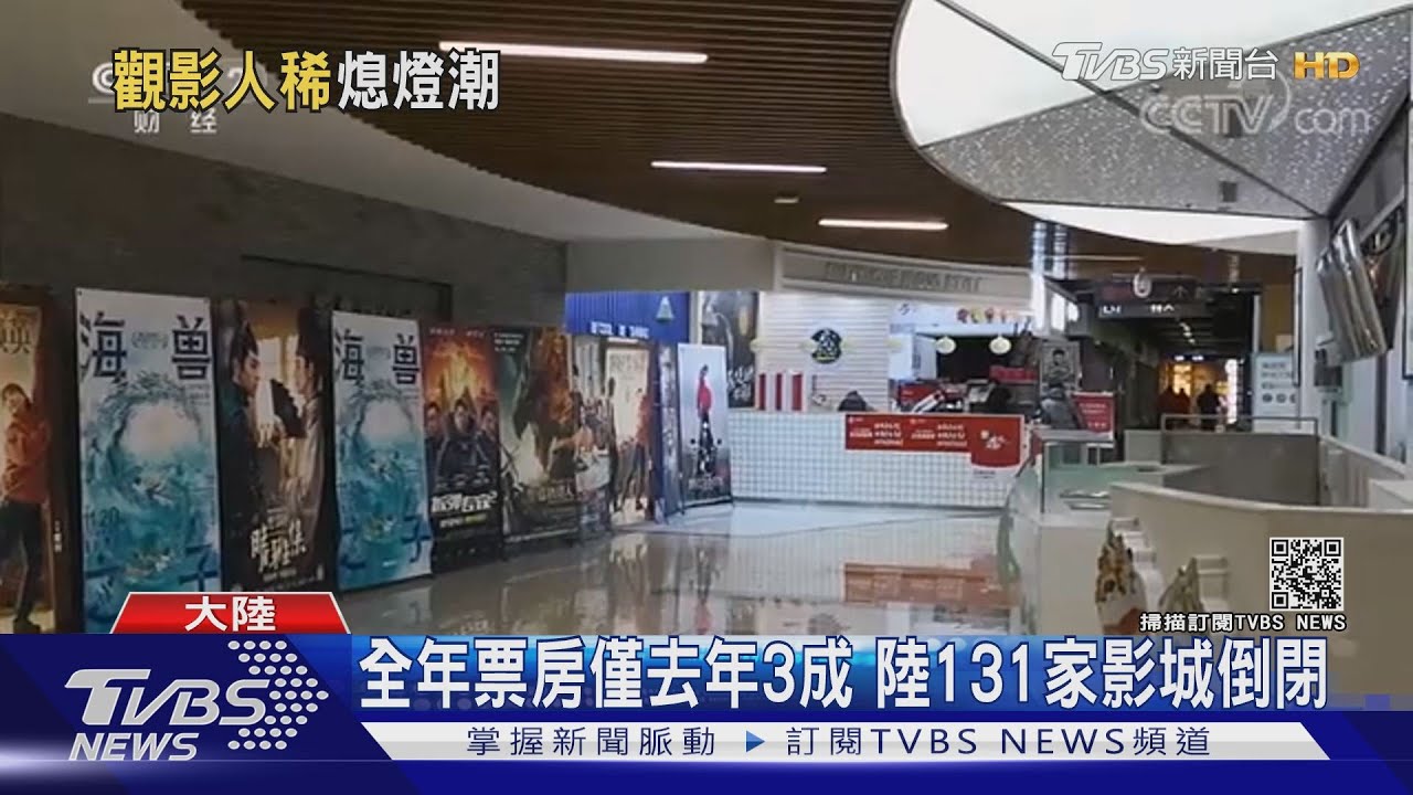 全年票房僅去年3成 陸131家影城倒閉