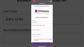 New way to Redeem eGift Card for Shopee