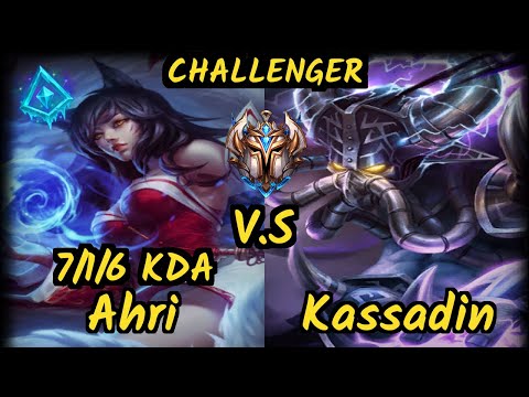 Pekin Woof (AHRI) vs KASSADIN - 7/1/6 KDA MID CHALLENGER GAMEPLAY - NA