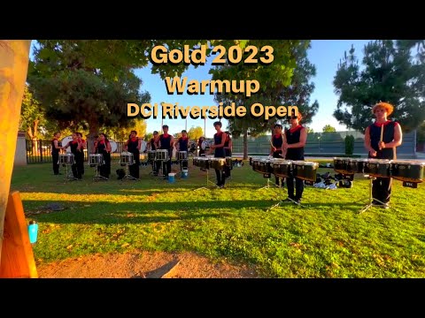 Gold 2023 Drumline - Warmup - DCI Riverside Open (07/14)