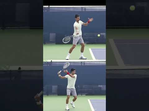 The most textbook forehand ever!? #technique #tennis #djokovic #forehand
