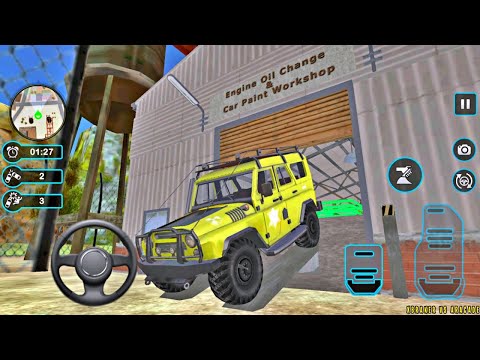 Car Wash Garage Service Workshop - 4x4 Safari Vehicle Modern Auto Wash - Android Gameplay