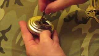 easily bumping open a master lock no. 40 disc lock with m10 bump key