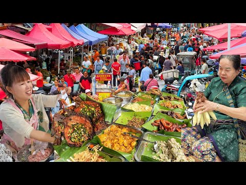Yunnan’s Giant Food Market with Dai Tribe Delicacies & Bizarre Eats in Xishuangbanna, China