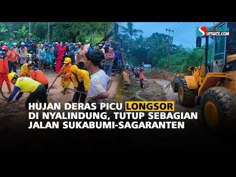 Hujan Deras Picu Longsor di Nyalindung, Tutup Sebagian Jalan Sukabumi-Sagaranten