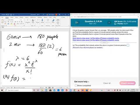 Probability and Statistics Lesson 69: Poisson Adjusting Mean to a Smaller Interval