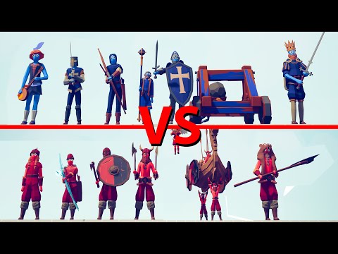 MEDIEVAL TEAM vs VIKING TEAM - Totally Accurate Battle Simulator TABS
