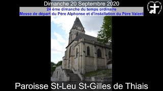 2020-09-20 - Messe de départ du Père Alphonse et d'installation du Père Valent