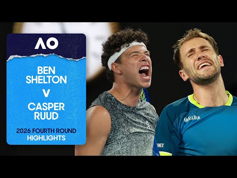 Ben Shelton v Casper Ruud Highlights | Australian Open 2026 Fourth Round
