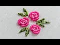 Easy Bullion Knot Rose Tutorial For Beginners Bullion Stitch Rose Embroidery