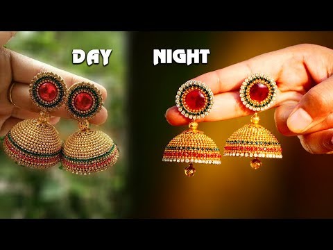 Simple and Beautiful Silk Thread Earrings | Making Silk Thread Jhumkas #1