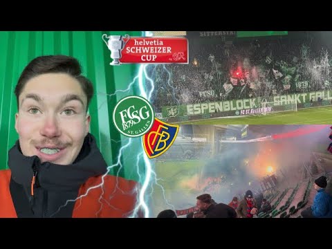 FC St. Gallen vs. FC Basel - Stadionvlog | CARLO BOUKHALFA SCHIESST ST. GALLEN SPÄT INS HALBFINALE!🤯