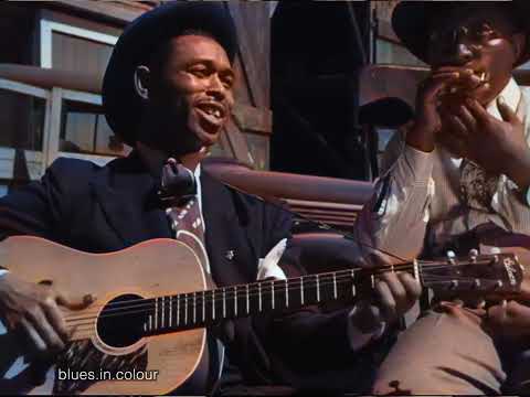 Sonny Terry & Brownie McGhee - Red River Blues [Colourised] 1946