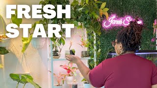 PLANT CHORES | Repotting my Monstera Burle Marx Flame and Styling my 3D planter