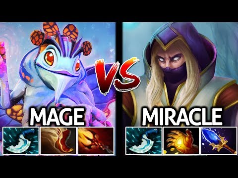 Miracle Invoker VS Mage Puck Epic Mid Lane Battle 7.21 Dota 2