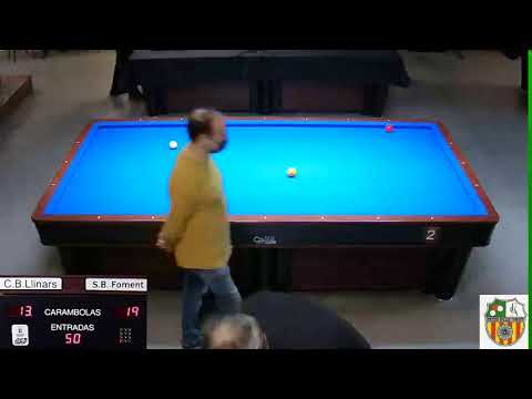 LLIGA CATALANA 3 BANDES 3ª.DIV S.B.FOMENT (GUILLEM CARBONELL)vs C.B.LLINARS(JORDI CALVACHE)