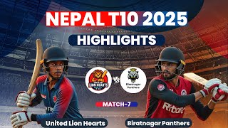 United Lion Hearts VS Biratnagar Panthers