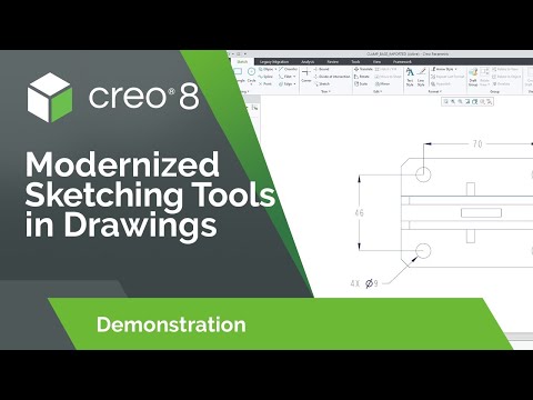 Modernized Sketching Tools in Drawings Demo | Creo 8