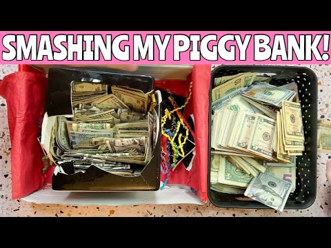 SMASHING MY PIGGY BANK! | How Much Cash Did I Save Since I Started Cash Stuffing!