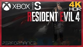 [4K/HDR] Resident Evil 4 2023 DEMO (Performance) / Xbox Series S Gameplay
