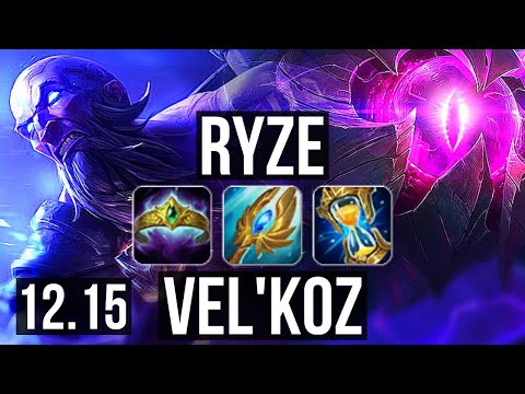 RYZE vs VEL'KOZ (MID) | 300+ games, 4/2/6 | EUW Master | 12.15