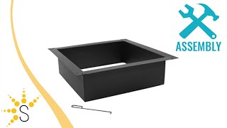 Sunnydaze Heavy-Duty Steel Square Fire Pit Insert - Size Options - KF-SHDFPR36
