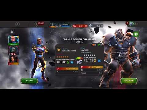 Mcoc AW 6*R3 Apocalypse Boss easy Solo with Human Torch