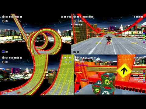 Sonic World Radical Highway Race Sonic vs Shadow vs Amy vs Metal Sonic