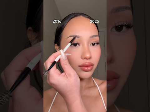 2016 vs 2025 brows 🤍 #makeup #eyebrows