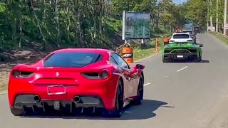 Autos Exóticos Saliendo del Típico Bonao Rumbo a Santiago de los caballeros, República Dominicana.🇩🇴