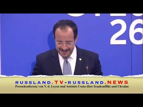 Pressekonferenz von V  d  Leyen und António Costa über Irankonflikt und Ukraine