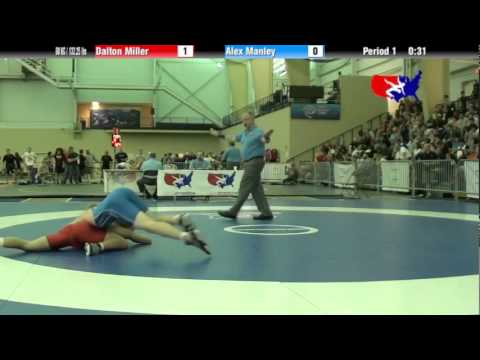 University Nat`ls FS  60 KG / 132.25 lbs: Dalton Miller vs. Alex Manley