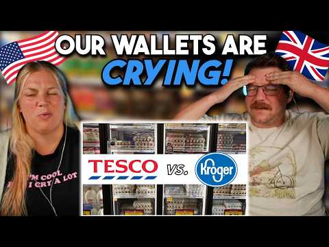 Americans React to the Cost of Groceries in Britain vs America – food prices in UK vs US