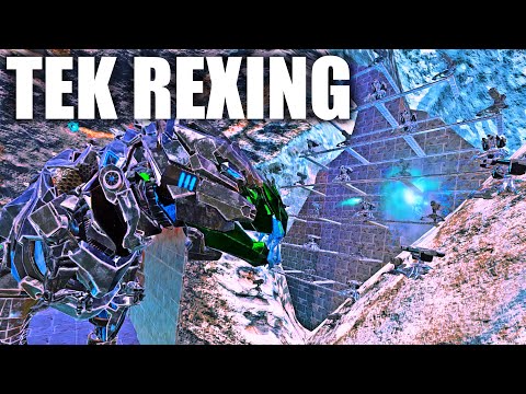 TEK REX RAIDING A GEN 2 RAT HOLE FOR INSANE LOOT! - ARK PVP - ARK Survival Evolved