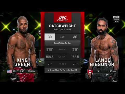 KING GREEN vs LANCE GIBSON JR  UFC FIGHT NIGHT || #ufc