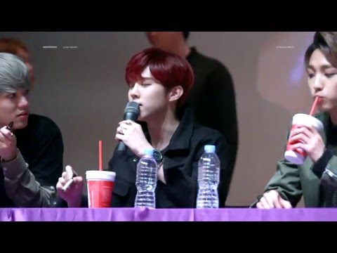 160422 업텐션 홍대 팬싸인회 우신 멘트