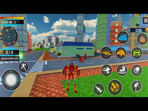 Turtle Robot Car Transform - Helicopter Robot Games - Android Gameplay Part 2