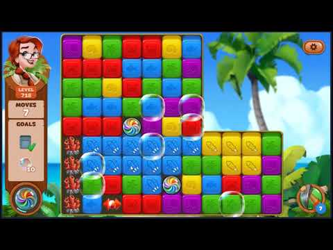 Lost Island Blast Adventure Level 718 - NO BOOSTERS 🏝️ | SKILLGAMING ✔️