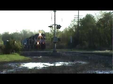 NS 459 BLASTS by w/ an Old Passenger Car!!!