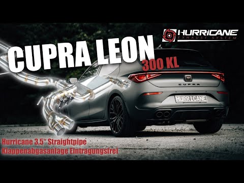 Cupra Leon 300 4 KL - 3,5" Straightpipe Klappenabgasanlage Hurricane Exhaust