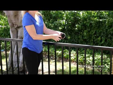 Part of a video titled How To Hang Railing Planters - YouTube