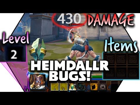 430 Basic Attack Damage With NO ITEMS On LEVEL 2?! SMITE Heimdallr BUGS!