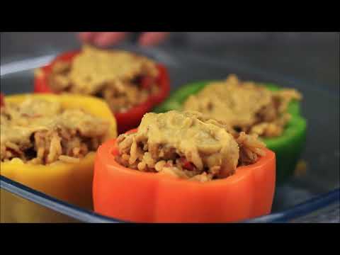 Vegan Stuffed Peppers (super flavorful recipe!)