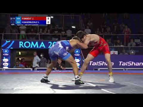 1/8 FS - 55 kg: J. FORREST (USA) v. S. HUNGERBUEHLE (SUI)