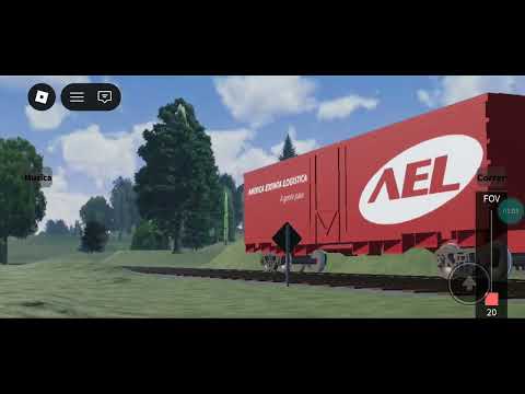 [Roblox. -TMS ] Trem Graneleiro passando em Ortigueira/PR com SD70 8976 Com DASH-9 Rumo