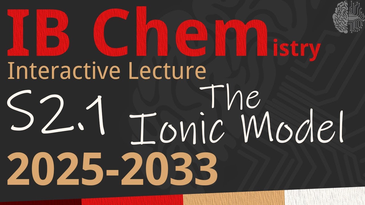 IB Chemistry S2.1 - The Ionic Model [SL/HL] - Interactive Lecture 2025-2033